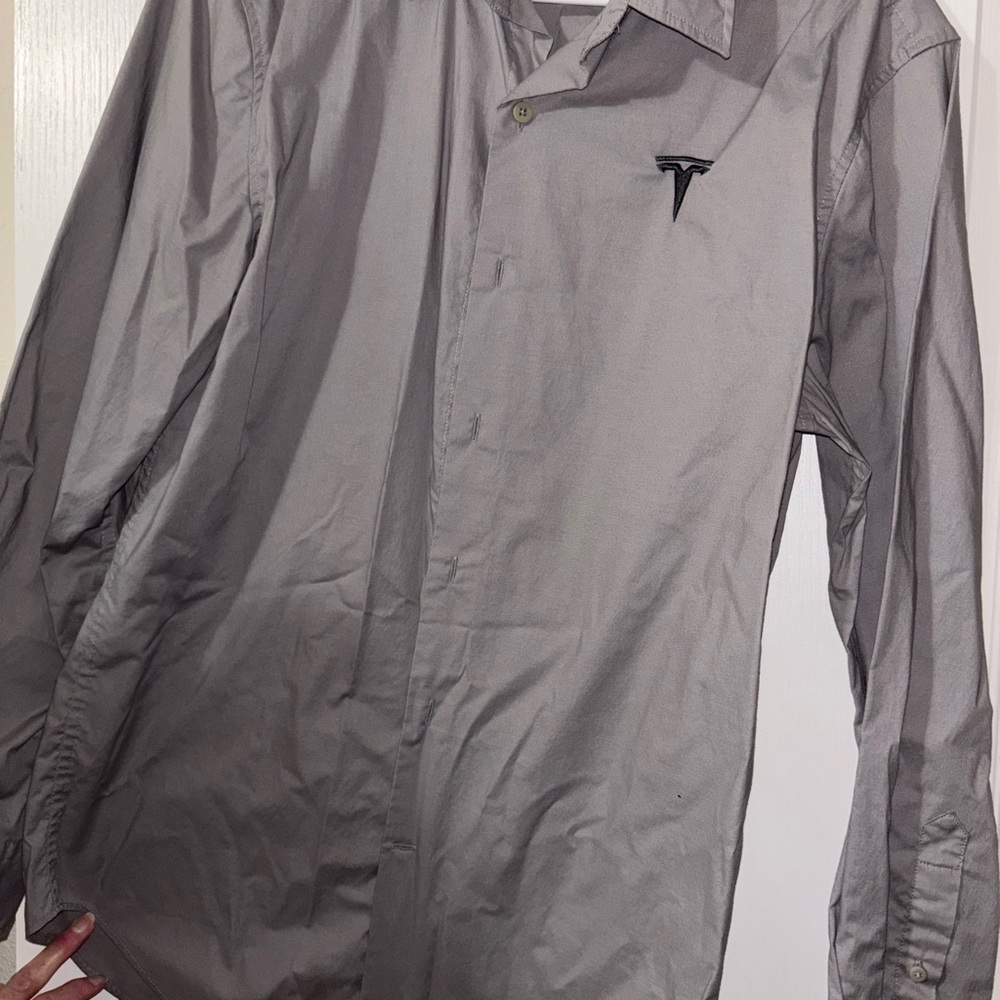 Tesla Men's Light Gray Shirt Jacket
